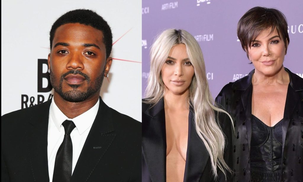 Ray J, Kim Kardashian and Kris Jenner
