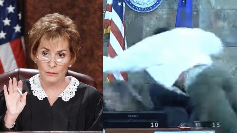 Not Today! Watch As Judge Judy Reacts To Viral Video Of Man Who Leaped Over Podium & Attacked Las Vegas Judge (Video)