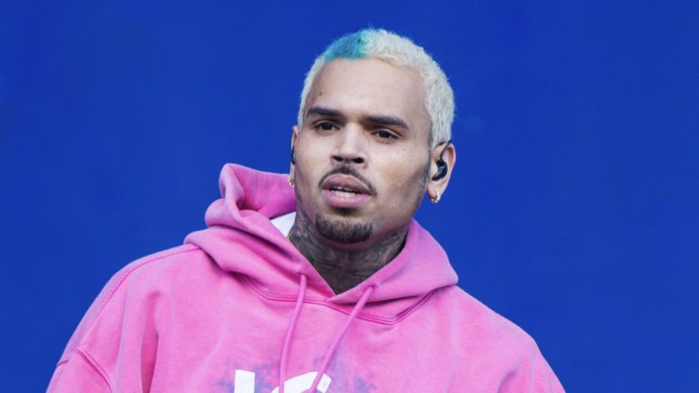 LONDON, ENGLAND - JULY 01: (Editorial Use Only) Chris Brown performs during Day 1 of Wireless Festival 2022 at Crystal Palace Park on July 01, 2022 in London, England.