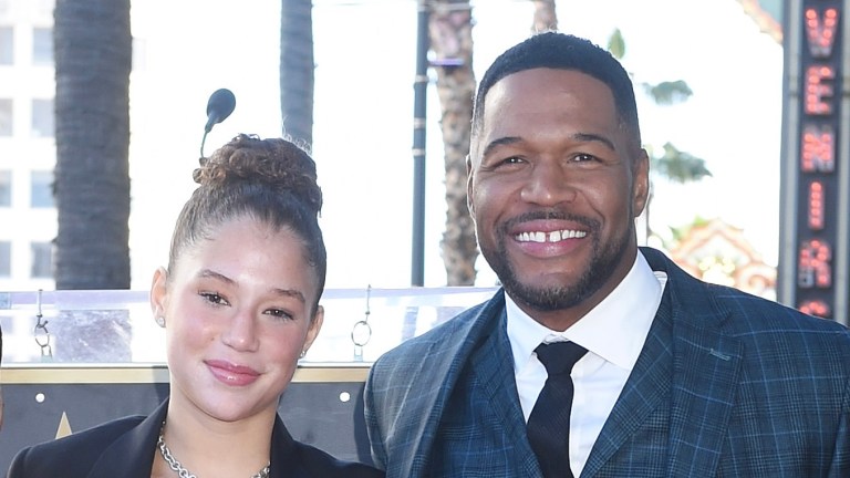 Isabella Strahan, Michael Strahan at the star ceremony where Michael Strahan is honored with the first Sports Entertainment star on the Hollywood Walk of Fame on January 23, 2023 in Los Angeles, California.